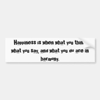 Happiness Bumper Sticker