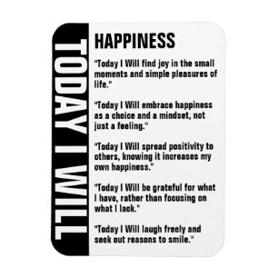 Happiness Care Goals Reminder Customize Magnet