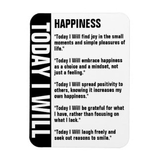 Happiness Care Goals Reminder Customize Magnet