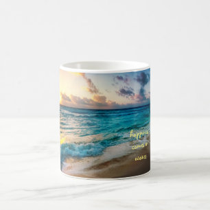Happiness comes in waves coffee mug