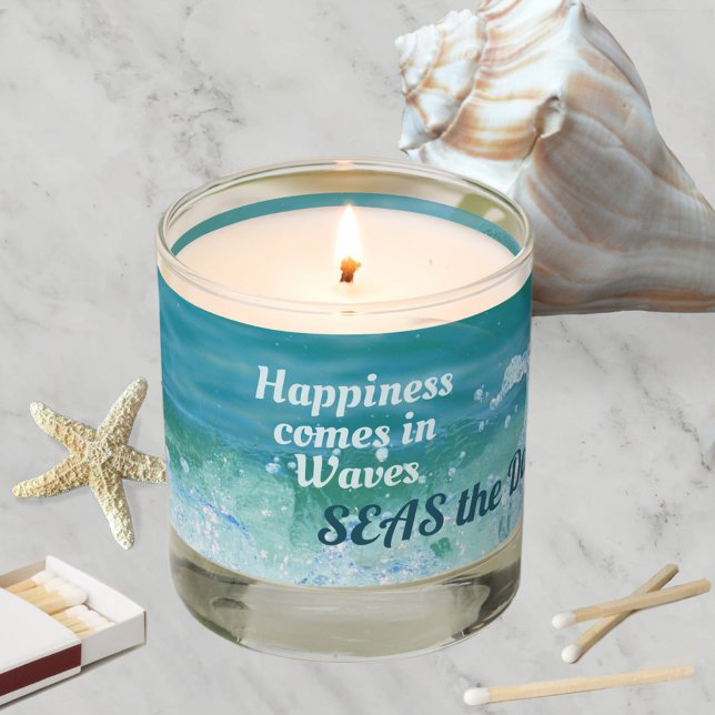 Happiness comes in Waves SEAS the Day Ocean Wave Scented Candle (Creator Uploaded)