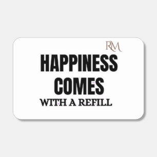 Happiness Comes With a Refill Funny Coffee Design Matchboxes