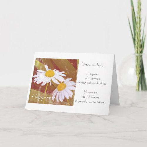 Happiness Daisies Poem Card