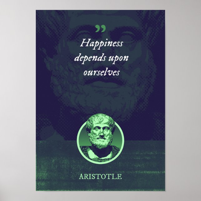 Happiness depends upon ourselves poster (Front)