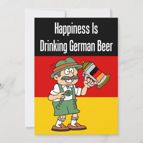 Happiness Drinking German Beer Invite