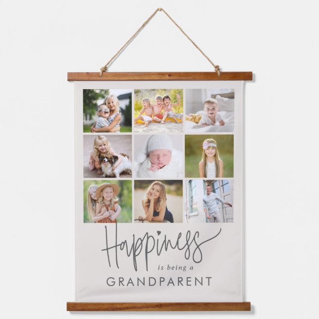 Happiness Editable Color Photo Wall Tapestry (Front)