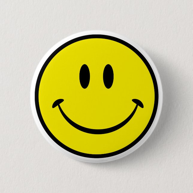 Happiness Face Pinback Button (Front)