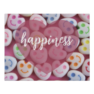 Happiness Faux Canvas Print