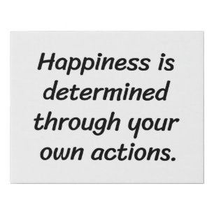 Happiness Faux Wrapped Canvas Print