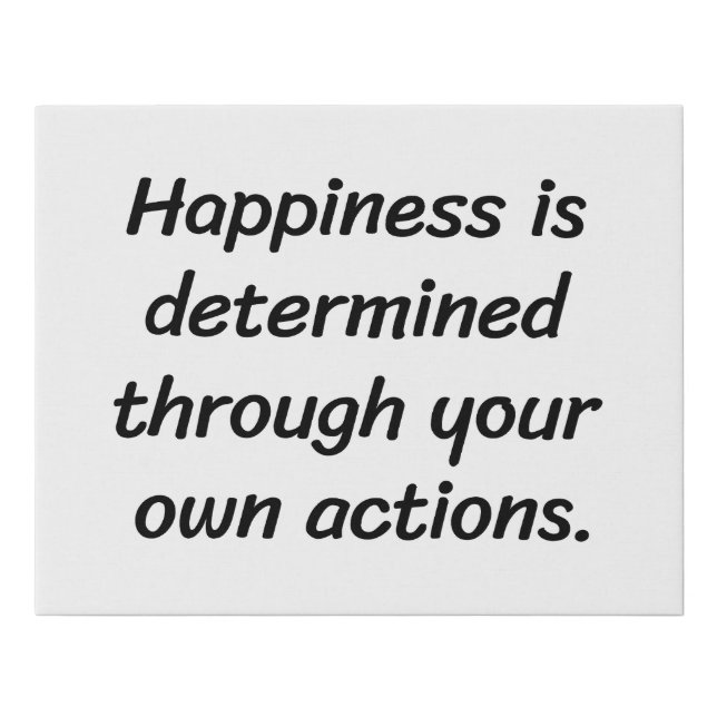 Happiness Faux Wrapped Canvas Print (Front)