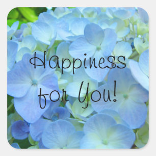 Happiness for You! stickers Blue Hydrangea Flowers