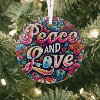 Happiness Glass Ornament