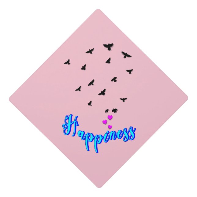 Happiness Graduation Cap Topper (Front)