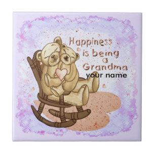 Happiness Grandma  Ceramic Tile