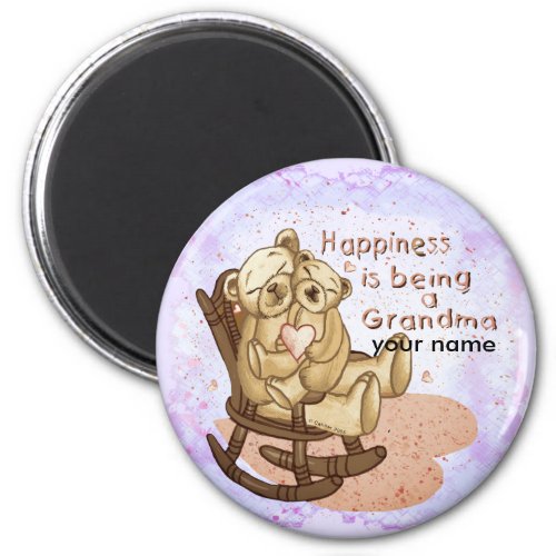 Happiness Grandma custom name magnet