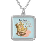 Happiness Grandma Silver Plated Necklace