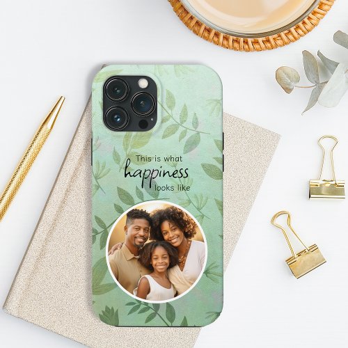 Happiness Green Botanical Family Photo iPhone 13 Pro Max Case