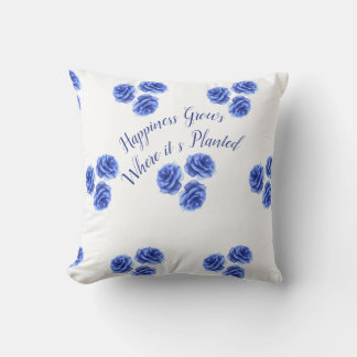 Happiness Grows Design Throw Pillow