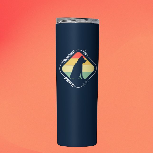 Happiness Has Paws Design Thermal Tumbler (Creator Uploaded)