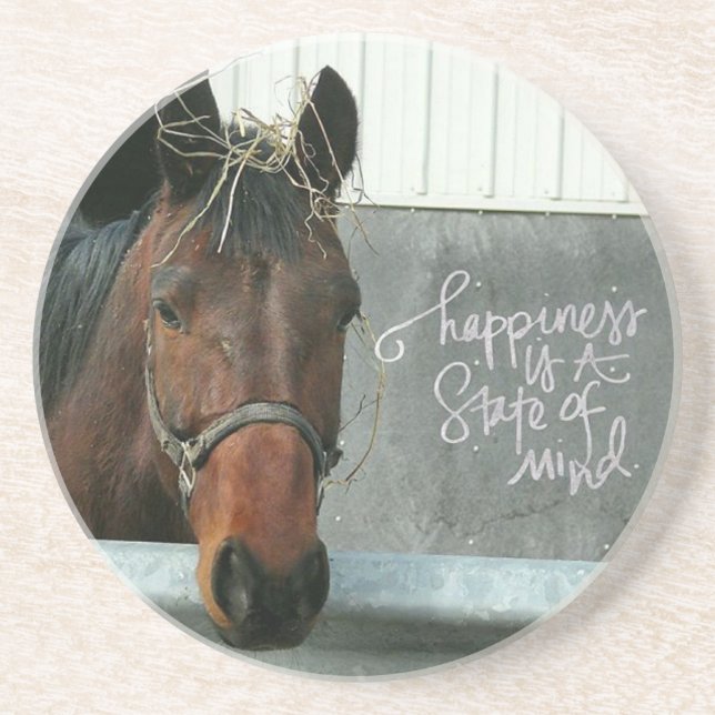 Happiness Horse Drink Coaster (Front)