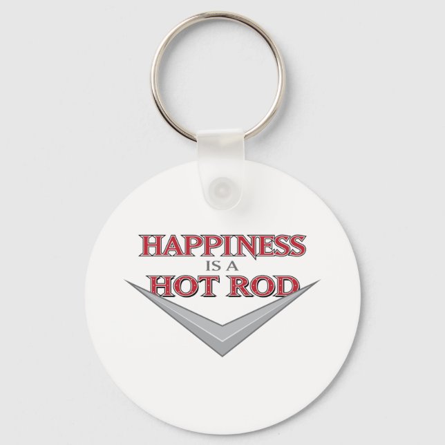 Happiness Hot Rod Keychain (Front)