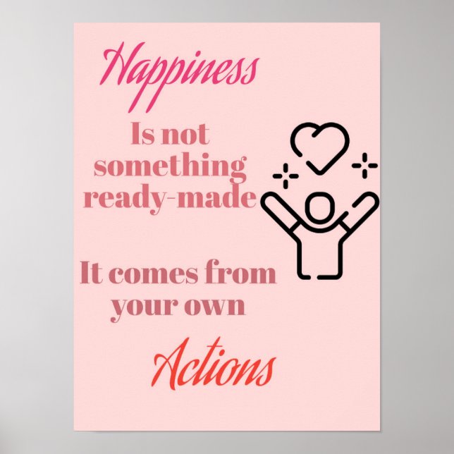 Happiness in Action: poster quoet (Front)
