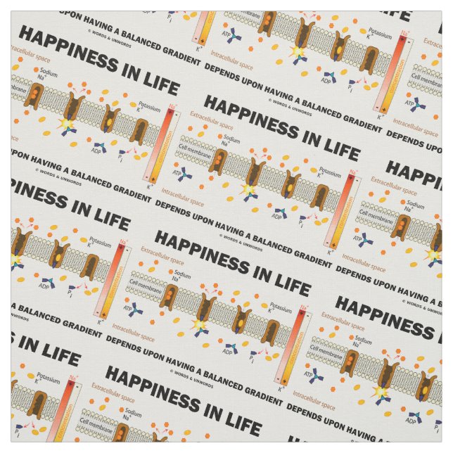 Happiness In Life Depends Upon Balanced Gradient Fabric (Swatch)