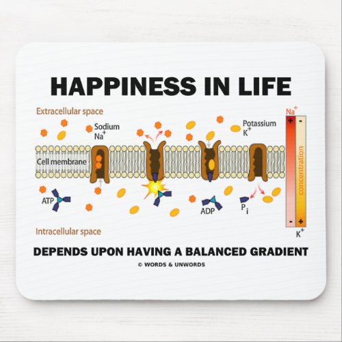 Happiness In Life Depends Upon Balanced Gradient Mouse Pad