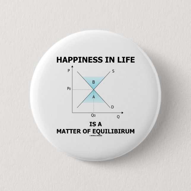 Happiness In Life Is A Matter Of Equilibrium Button (Front)