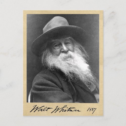 Happiness in This Place Romantic Quote Whitman Postcard