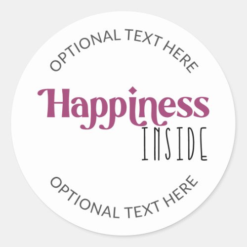 Happiness Inside Small Business Mailing Sticker