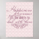 Happiness Inspirational Poster at Zazzle