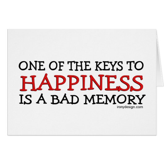 Happiness is a Bad Memory Cards (Front Horizontal)