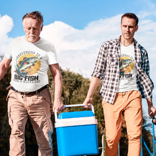 Happiness is a big fish and a witness fishing T-Shirt