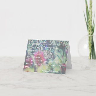 Happiness is a Butterfly - Inspiring Quote Card