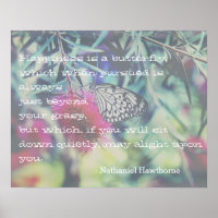 Happiness is a Butterfly - Inspiring Quote