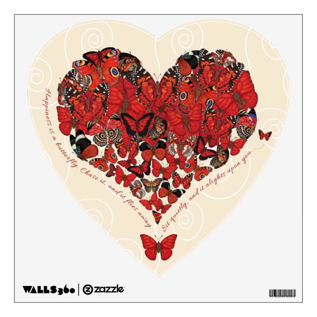 Happiness is a Butterfly Wall Decal (Front)