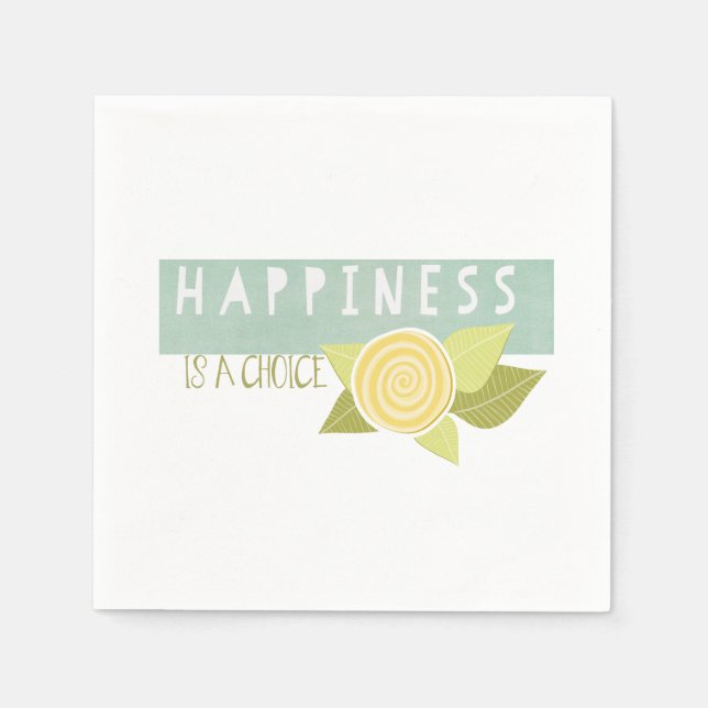 Happiness is a Choice Paper Napkins (Front)