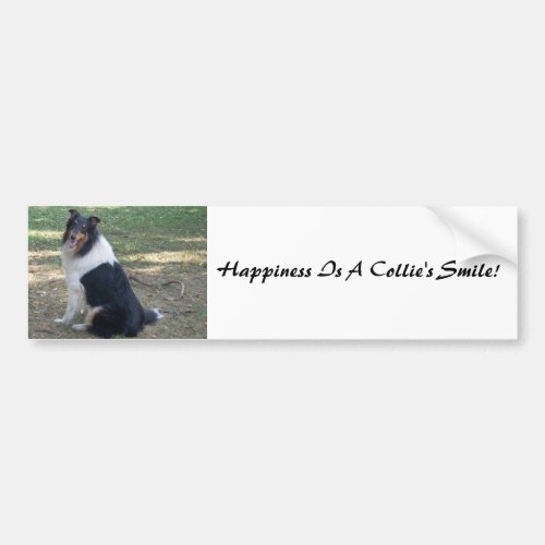 Happiness Is A Collies Smile Bumper Sticker