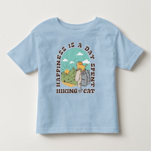 Happiness Is A Day Spent Hiking With My Cat Toddler T_shirt