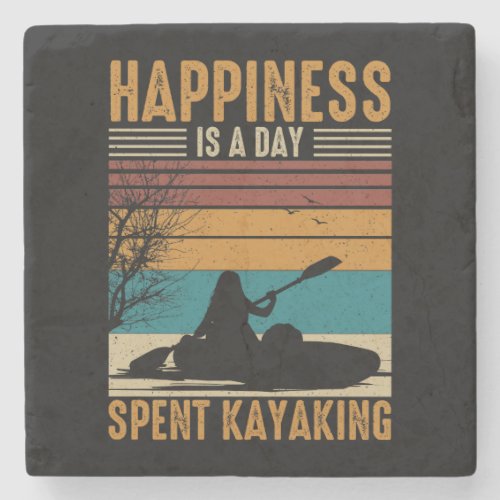 Happiness is a Day Spent Kayaking Stone Coaster