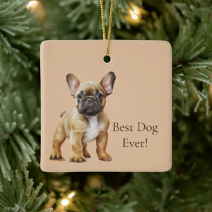 Happiness is a Dog Ceramic Ornament
