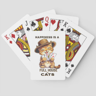 HAPPINESS IS A FULL HOUSE OF CATS Cat Poker Cards