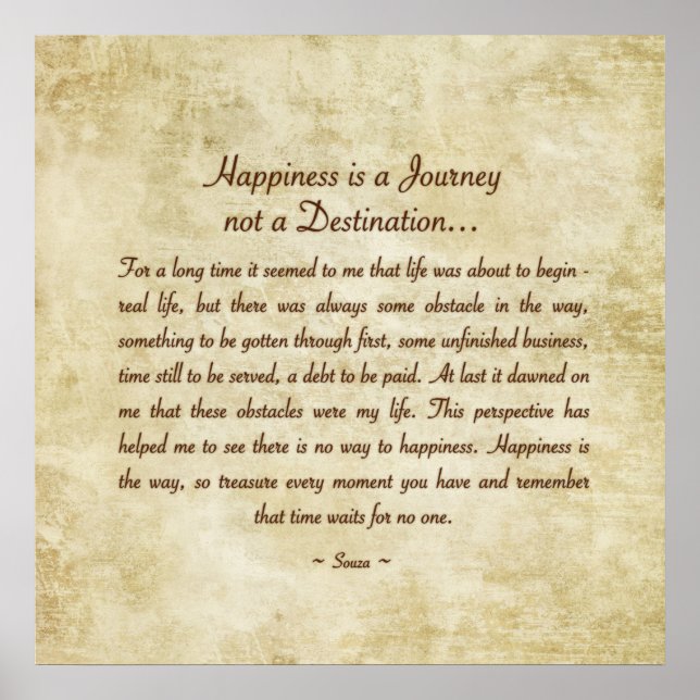 Happiness is a Journey. Poster (Front)