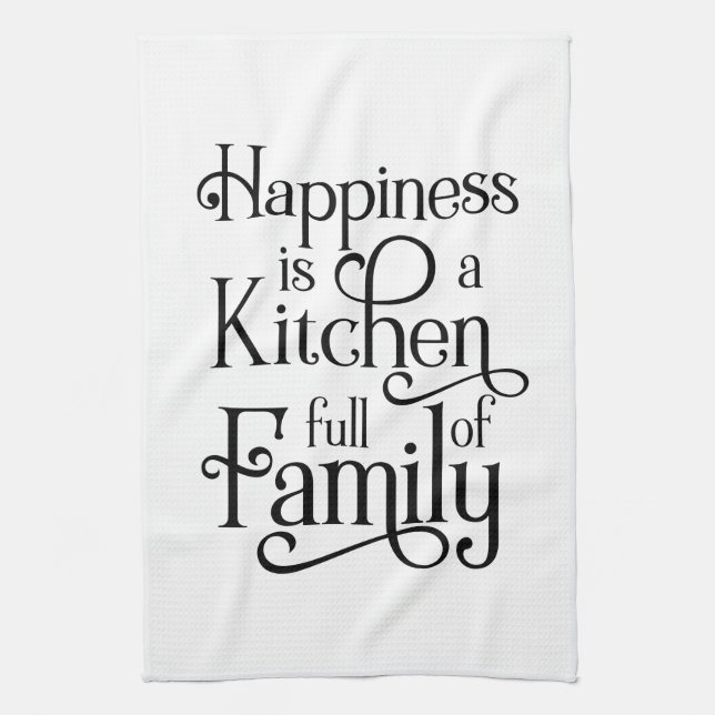 Happiness is a Kitchen Full of Family - Towel (Vertical)