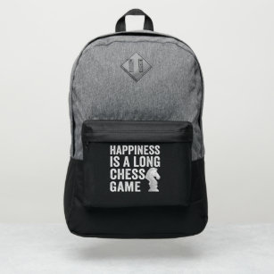 Happiness is a long Chess Game Funny Gift Port Authority® Backpack