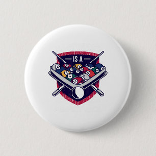 Happiness Is A Perfect Rack Billiard Game Lover Bi Button