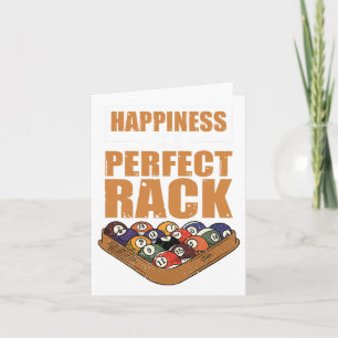 Happiness Is A Perfect Rack Billiard Game Lover Bi Card