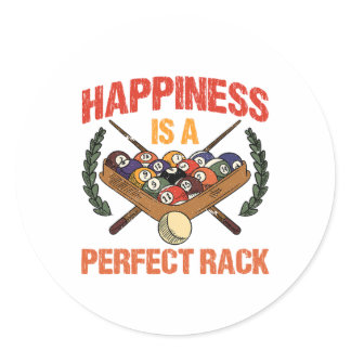 Happiness Is A Perfect Rack  Classic Round Sticker