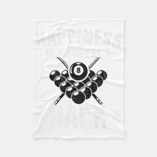 Happiness Is A Perfect Rack Funny Pool Billiards C Fleece Blanket